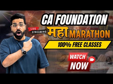 CA Foundation Accounts Free Maha Marathon - Everyday Live at 6 p.m. @CAFoundationbyiWision