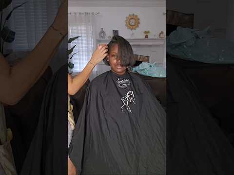 Relaxer retouch with a straight bob cut ft Mizani Butter Blend sensitive scalp