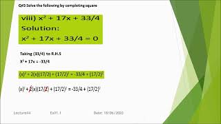 Class 10th || Mathematics || Completing Square #fbise #love #maths #mathsinurdu #mathskills