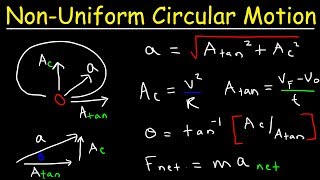 Non-Uniform Circular Motion Problems, Centripetal Acceleration & Tangential Acceleration, Physics