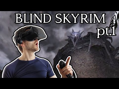 Blind Skyrim [1] – DRAGON! and getting killed by wolves