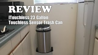 iTouchless 23 Gallon Touchless Trash Can Review | Odor Control & Wheels (2025)