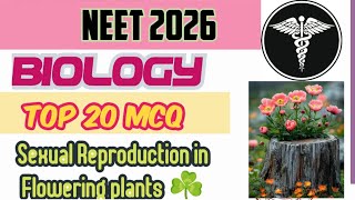 ||most important MCQ||sexual Reproduction in Flowering plants ☘️||#Neet #Cuet ug #bsc semester 