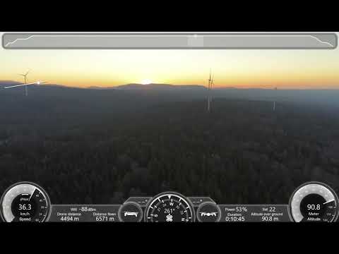 Anafi Range test with telemetry