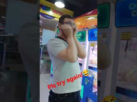 ARCADE Challenge: Play Claw Machine to get the cute stuff toy 🧸#shorts