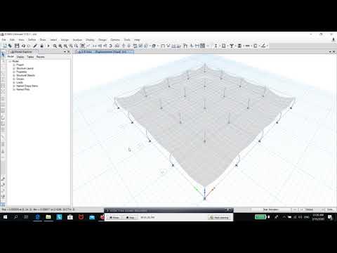 ETABS - Flat slab without droppanel, model and design