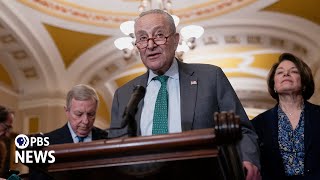 WATCH LIVE: Senate Democratic leaders hold news briefing on Trump's 100th day in office