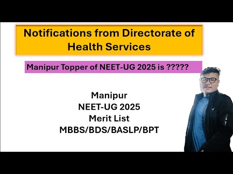 NEET-UG 2025 Merit List || Topper  of Manipur