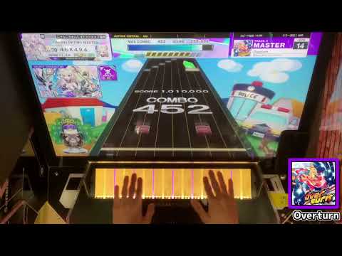 【CHUNITHM手元動画】Overturn　[Master LV14]【ALL JUSTICE】