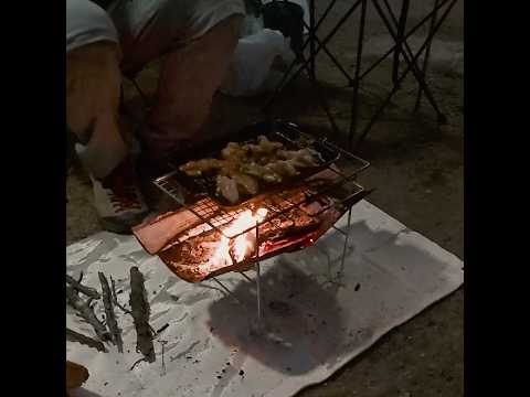 Solo Camp in Osaka │ Campfire & Grilled Meat Night at the Campsite
