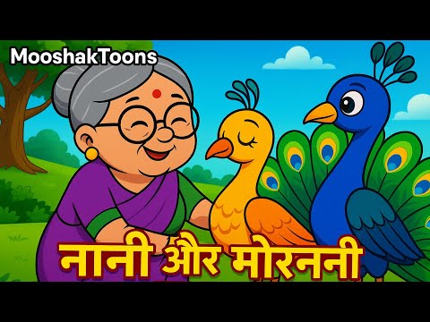 नानी और मोरनी का प्यार 🦚💝 #mooshaktoons #babytoons #hindistories  #trending #nani #naniterimorni