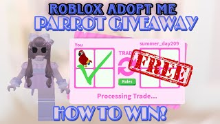 PARROT GIVEAWAY in ROBLOX Adopt me! 😱💓 // how to get a FREE PARROT! // PixiePatch ROBLOX 🦜🧚‍♂️