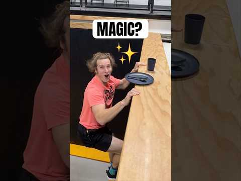 TABLECLOTH MAGIC TRICK ON A TRAMPOLINE WALL! 🤯