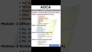 ADCA Computer Course Details 📘 | Complete Syllabus for Students & Job Seekers.