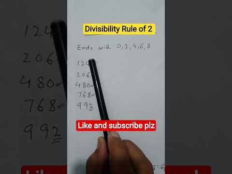 Divisibility Rule of 2. #DivisibilityRules #QuickMath#DivisibleBy2 #MathTricks #MathShorts