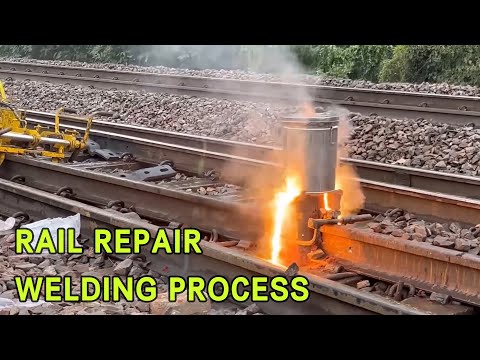 Repairing Train Tracks Using Thermite Welding | Full Process Interpretation