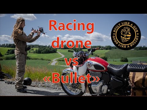 Racing Drone vs Royal Enfield  Classic 350 "Bullet" - which is faster?