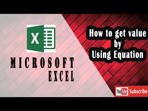 How to Solve Equation Formula in Excel