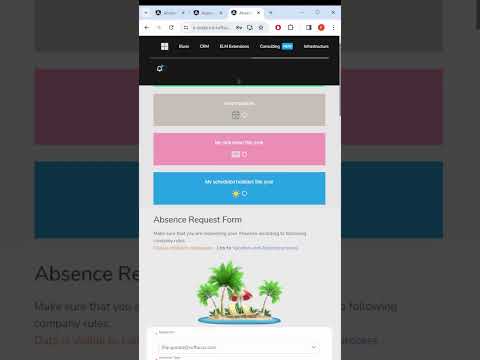 Absence and holiday tracker - CRM in Elwis