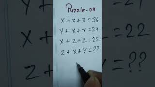 Puzzle 09 #trending #mathtest #mathproblems #mathproblems #mathsolutions #simplification #mathematic