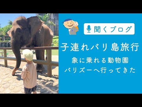 バリ島の象に乗れる動物園「バリズー」、4歳の息子と行ってきました