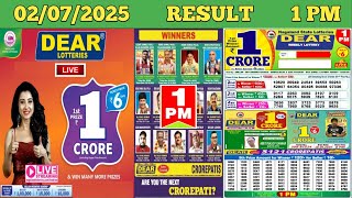 DEAR LOTTERY SAMBAD MORNING 1 PM RESULT TODAY LIVE DRAW ON 02.07.2025 NAGALAND WEDNESDAY
