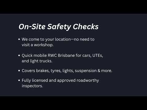 Everything You Need to Know About Mobile Roadworthy Brisbane Services