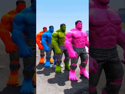 GTA V HULK BROTHERS VS RED HULKS KILLING CHALLENGE! #shorts #gta5