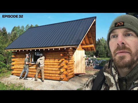 Log Cabin Build on Off-Grid Homestead |EP32| WINDOWS with Alex Nick