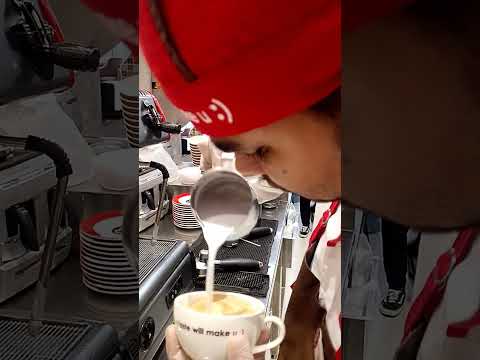 My latte art Rosita, 😀#cooffee #barish