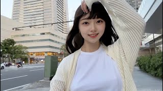 【ノーブラ散歩】人がいっぱい歩いてる道で…