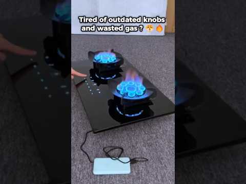 “Smart Flip-Control Gas Stove 🔥 | Touch Panel Kitchen Tech 2025 #SmartKitchen” #smartkitchen