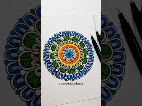 Infusing Colors into Mandala Design #mandalaart #colourfulmandalaart