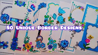 Unique Front Page Design Ideas | Border Design for Project Work & Assignment Cover Page Design ✨