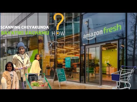 SCANNING CHEYAKUNDA BAYATIKI VACHAMU HOW 🤔 ? | daily vlog | amazon fresh | grocery shopping |