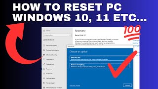 How To Reset (Format) Windows 10 PC - Step-by-Step Procedure