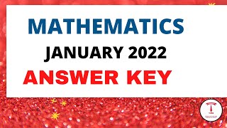 SET MATHS ANSWER KEY 2022( Tentative key)