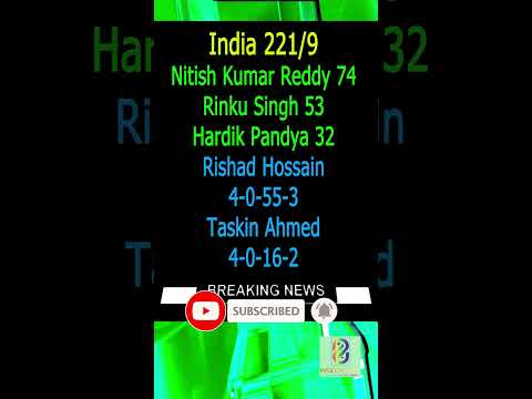 India vs Bangladesh, 2nd T20I at Delhi, IND vs BDESH | IND won | Nitish Kumar Reddy #cricket #shorts