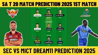 SEC vs MICT Dream11 Prediction , SEC vs MICT Today Match Prediction , SEC vs MICT ,MICT vs SEC SAT20