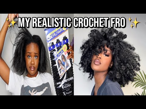 DIY REALISTIC CURLY FRO WITH CROCHET HAIR  (I'm backkk!)