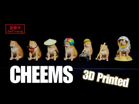 「CHEEMS」3D Printed & Hand Painted Cheems Figures, Time Lapse || MagicLobster