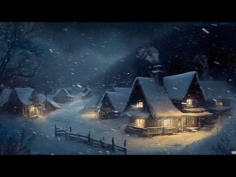 ❄️ Cozy Wooden House in Snowstorm | 1-Hour Winter Ambience for Deep Sleep & Relaxation