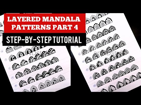 Easy MANDALA PATTERNS for Beginners | Layered Mandala Pattern Part 4 | How to Draw Mandala Patterns