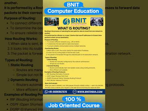 What is Routing? | CCNA tutorial |BNIT COMPUTER EDUCATION