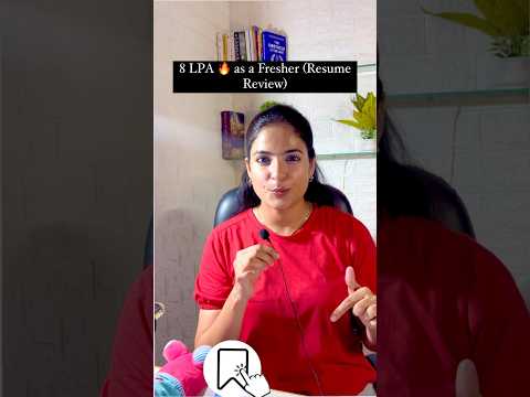 Resume review of a fresher that got 8 LPA.  #bcom #resume #jobsearch #jobseeker