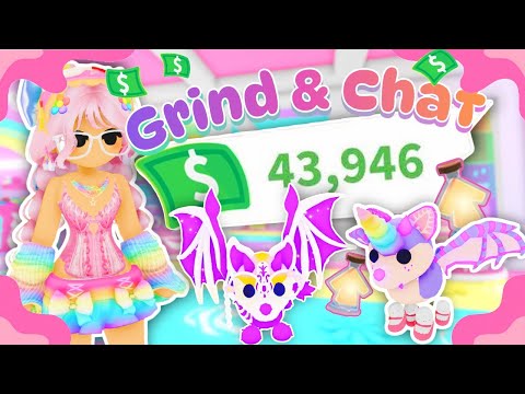 Grind With Me + Chat! 2x Codes Week! Roblox Adopt Me