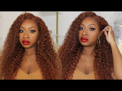 🔥🔥BEAUTIFUL Spicy Ginger Lace Curly Wig ft InColorWig | GRWM Full Wig Review and Install‼️