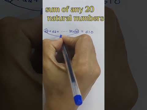 sum of any 20 consecutive natural numbers in seconds #mathtricks