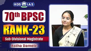 70th BPSC Mock Interview | Rank 23 | Aastha Damele | BPSC Topper Interview | Khan Global Studies
