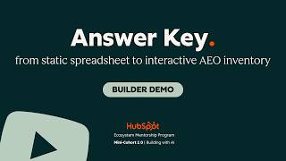 Answer Key: From Static Spreadsheet to Interactive AEO Inventory